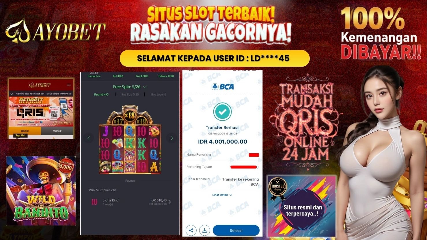 AYOBET JACKPOT SLOT WILD BANDITO